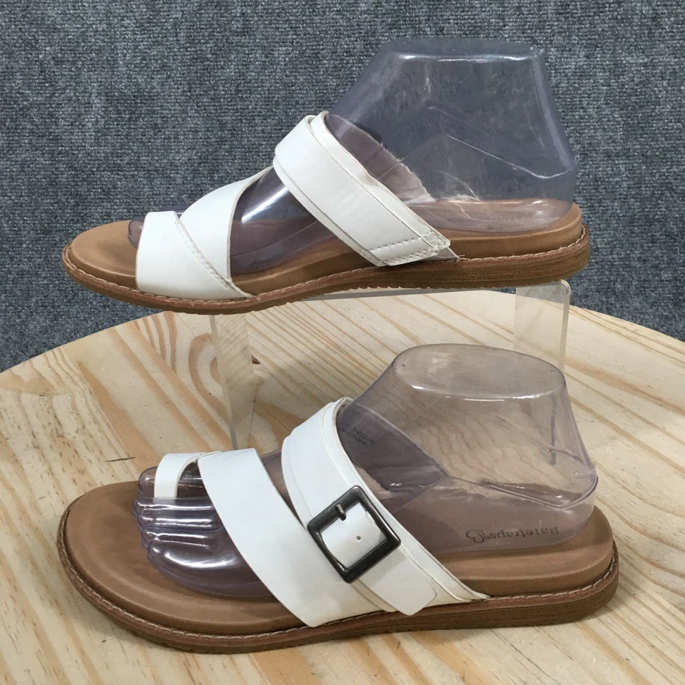 Босоножки Baretraps женские 8,5 М натуральные шлепанцы белые искусственная кожа носок петля повседневные туфли на плоской подошве - Изображение 2 из 4