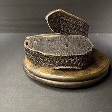 Leather Duty Belt Size: 40” Waist Buckle-less, Black Basket Weave ~DutyMan~