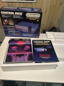 Rare Nintendo NES Control Deck Home Console Mario Bros Bundle Nintendo Box