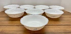 Set of 8 Vintage Milk Glass French Arcopal Romantique Cereal 6.5" Bowls