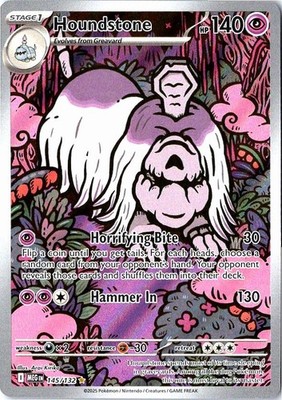 Houndstone 145/132 Mega Evolution Pokemon Holo