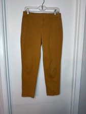 Banana Republic Sz 2 Brown Chino Twill Pants Cotton Spandex Flat Front Women's