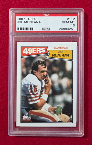 1987 Topps Joe Montana PSA 10 #112 San Francisco 49ers
