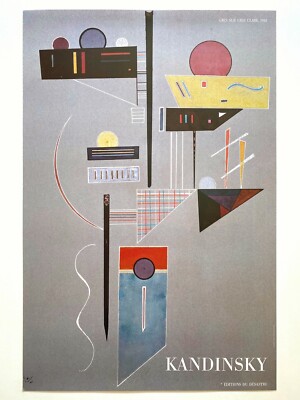 WASSILY KANDINSKY RARE 1980 LITHOGRAPH PRINT FRENCH POSTER 