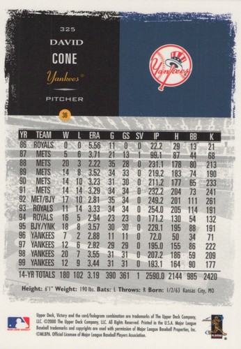 2000 UPPER DECK VICTORY~BASEBALL~CARDS #1-400~COMPLETE YOUR SET~YOU PICK - Picture 359 of 424