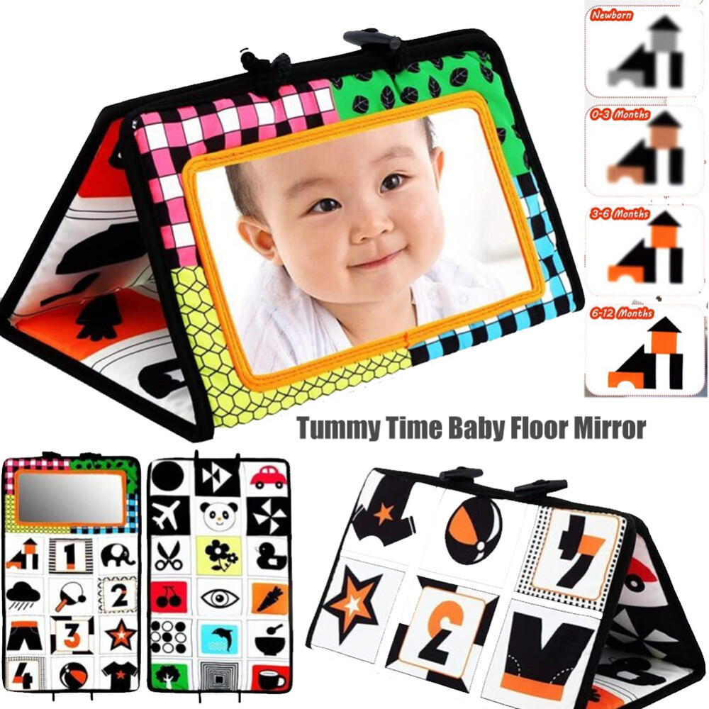 Tummy Time Baby Floor Mirror Brain Development Infant Newborn