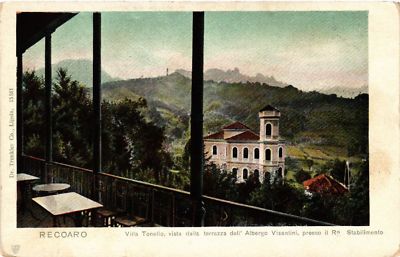 CPA AK RECOARO Villa Tonello, vista dalla terrazza ITALY (493586)