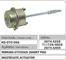 Perkins GT25565 Short Pin Turbo Wastegate Actuator 711736-0025 / 2674A225