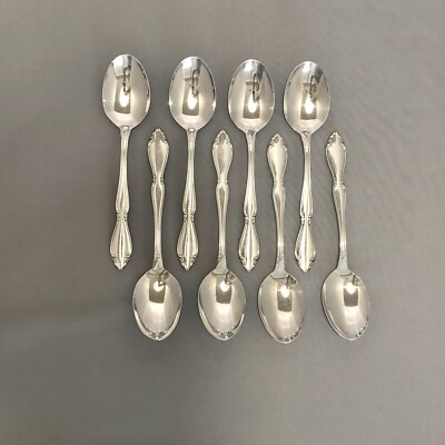 Oneida LTD Stainless USA Berkeley Square Set Of 8 Dinner Spoon 6 3/4''
