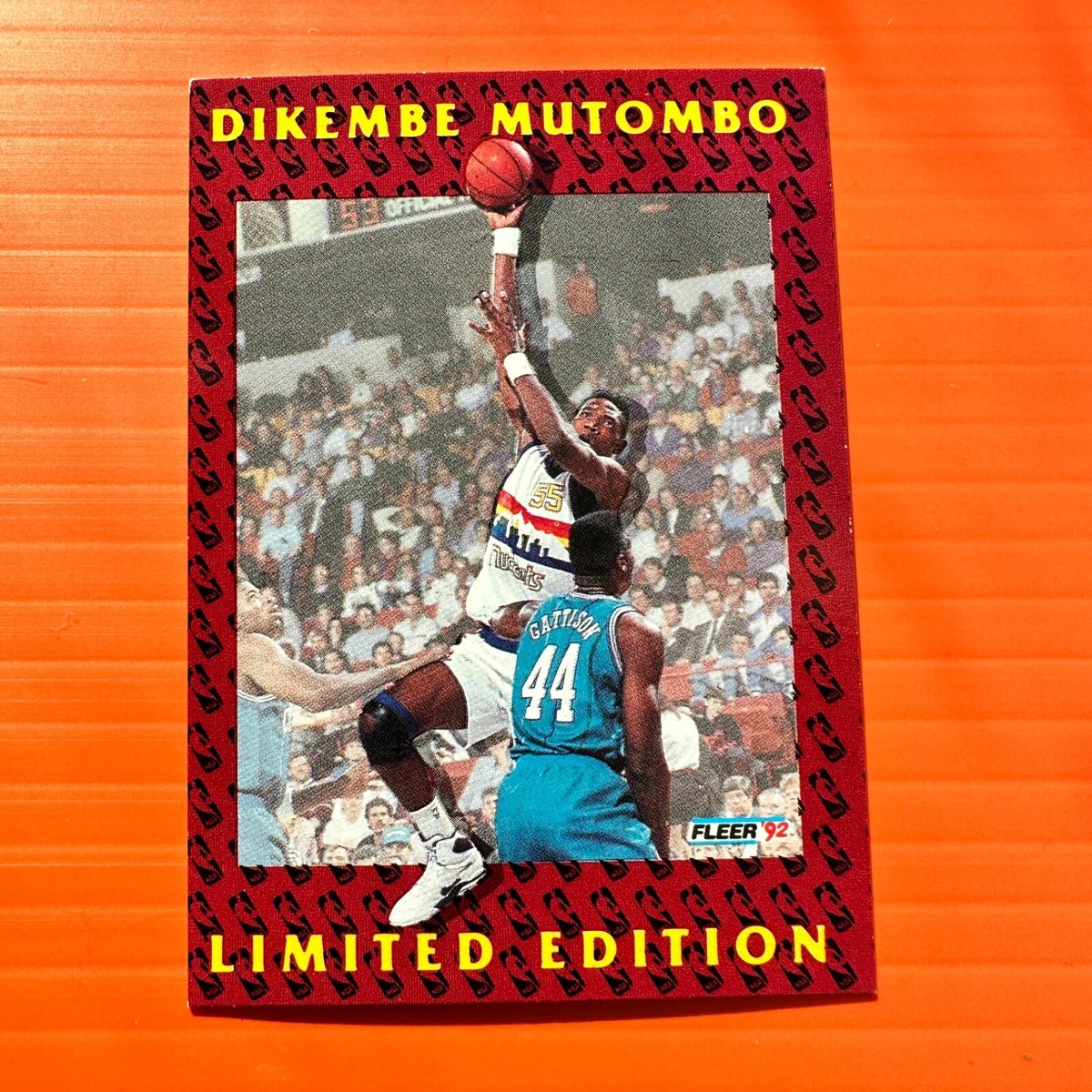 1)1992 FLEER DIKEMBE MUTOMBO LIMITED EDITION #7 OF 12 BASKETBALL