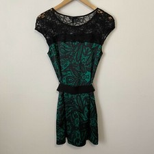 Express Black & Green Dress Size XS