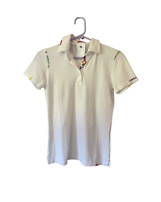ALTEA Polo Shirt White Embroidered Cotton Size XS NWT