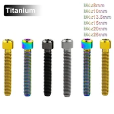 TC4 Titanium Socket Cap Head Screws Hex Drive Bolts M4x8/10/15/20/25mm for Bike