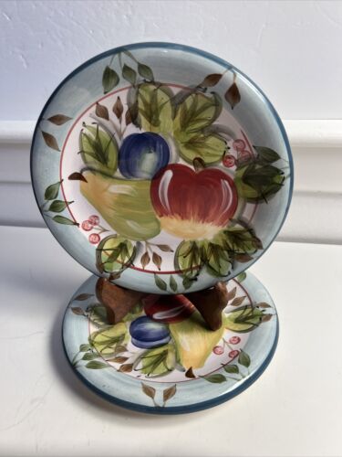 BLACK FOREST FRUITS HERITAGE MINT LOT OF 2 SALAD PLATES 8” EUC-VGUC - Picture 1 of 7