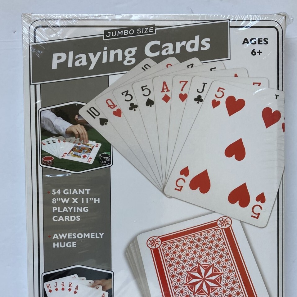 Jumbo Playing Cards Size 8 X 11 Giant Novelty Family Game Night Polka Jumbo Playing Cards Size 8 X 11 Giant Novelty Family Game Night Polka