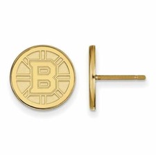 10k Gold NHL Boston Bruins Small Post Earrings