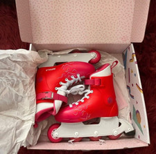 Neon pink women  s impala roller blades size 6