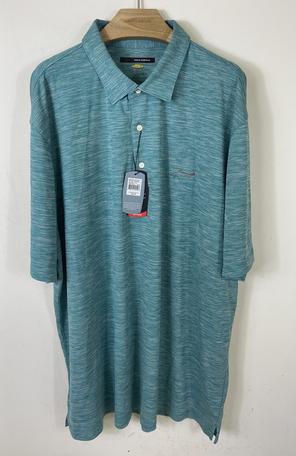 Greg Norman Mens XXXL 3XL Golf Polo Heathered Teal NWT 59 eBay