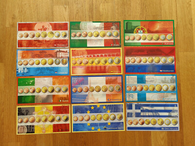12 Postkarten zu Euro-Münzen des BMF von 2002 komplettes Set alle Länder