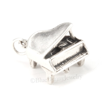 BABY GRAND PIANO Charm Pendant Music STERLING SILVER 3D 925 .925 3D
