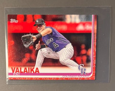 2019 Topps Mini Red /5 Pat Valaika #621 Colorado Rockies