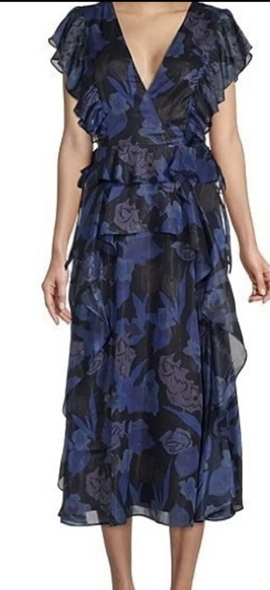 Ted Baker Vertey Pinafore Blue Ruffle Dress Ted Size $395