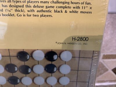 John N. Hansen Go Game Set - Traditional Wood Board Game With Stones & Instructions, Strategy Game