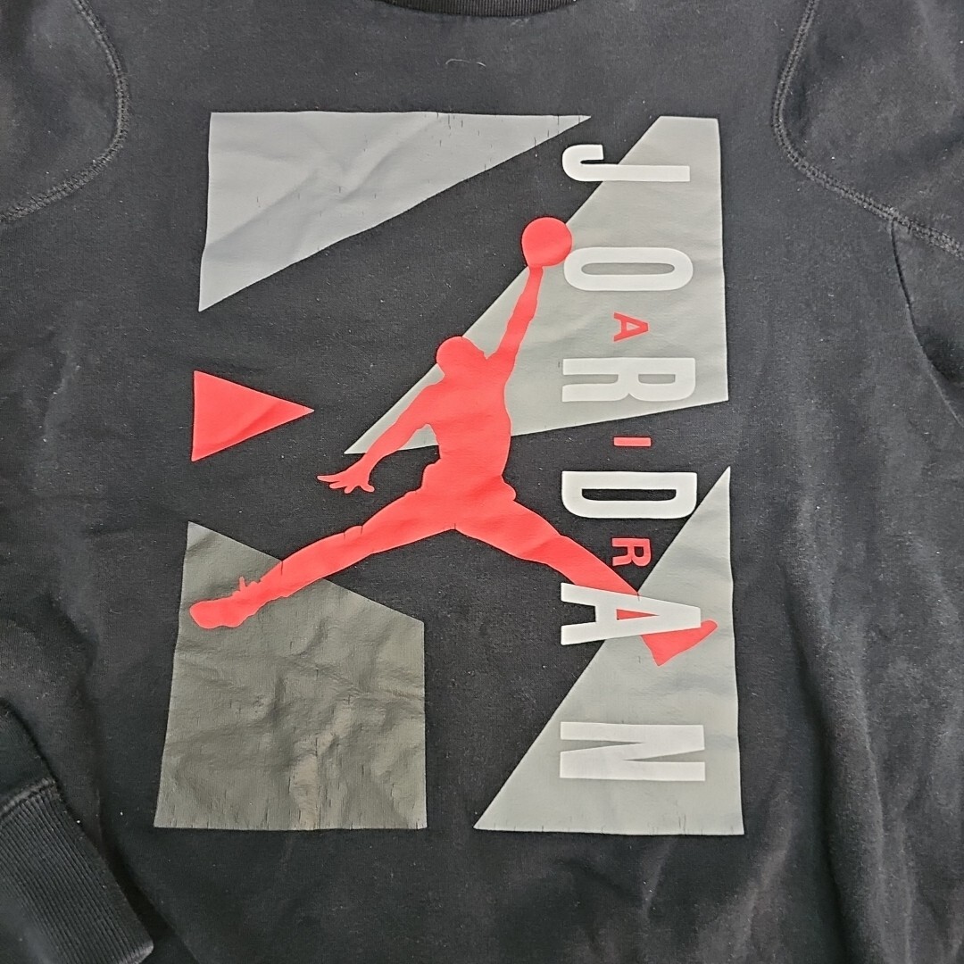 Nike Air Jordan Sweatshirt Men Sm Black Jumpman Fleece Pullover Retro Ft Print