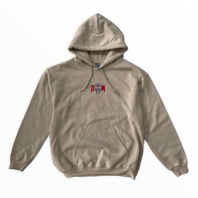 Actual Fact MF Doom DM Embroidered Hoodie In Sand Kapuzenpullover