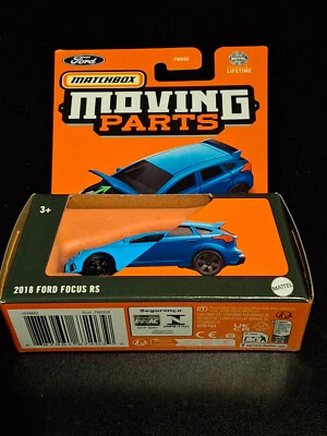 Matchbox Moving Parts 2018 Ford Focus RS blau OVP