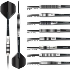 Dartpfeile Tungsten Steeldarts Set 21g-30gramm Ringed Grip, mit Flights, Schäfte