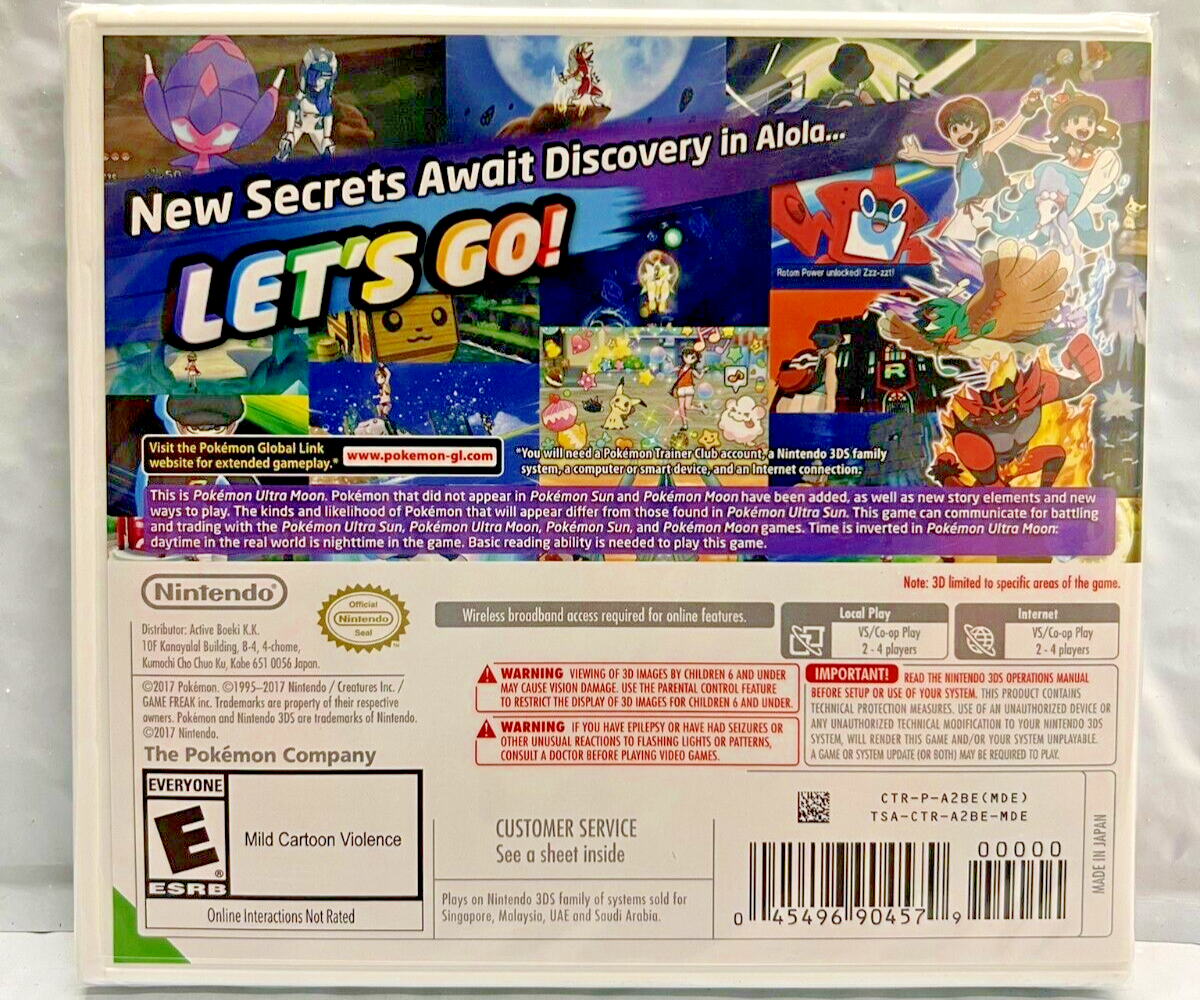 Pokemon Ultra Sun - Nintendo 3DS New Sealed Game [2017 Action/Adventure RPG] 45496904555 - Foto 11