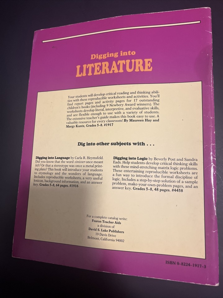 Digging into Literature by Margy Kuntz and Maureen E. Hay (Trade ...