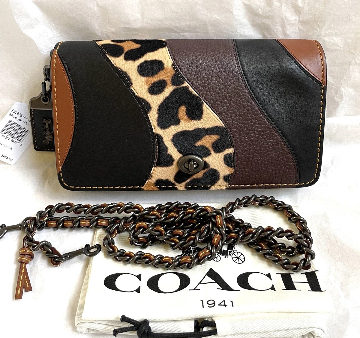 Coach dinky leopard Clearance