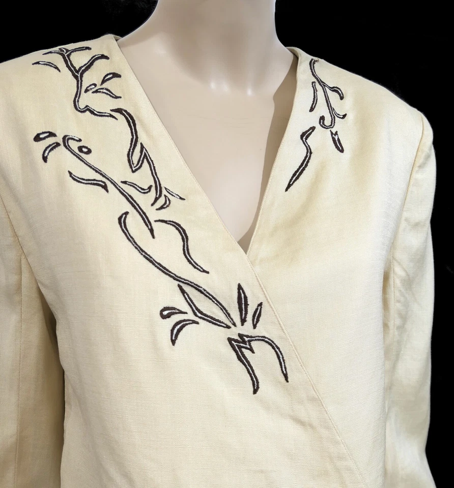 Vintage Rockabilly circa 60s Cropped Double Breasted Mixican Blazer Jacket L XL - Image 4 of 4