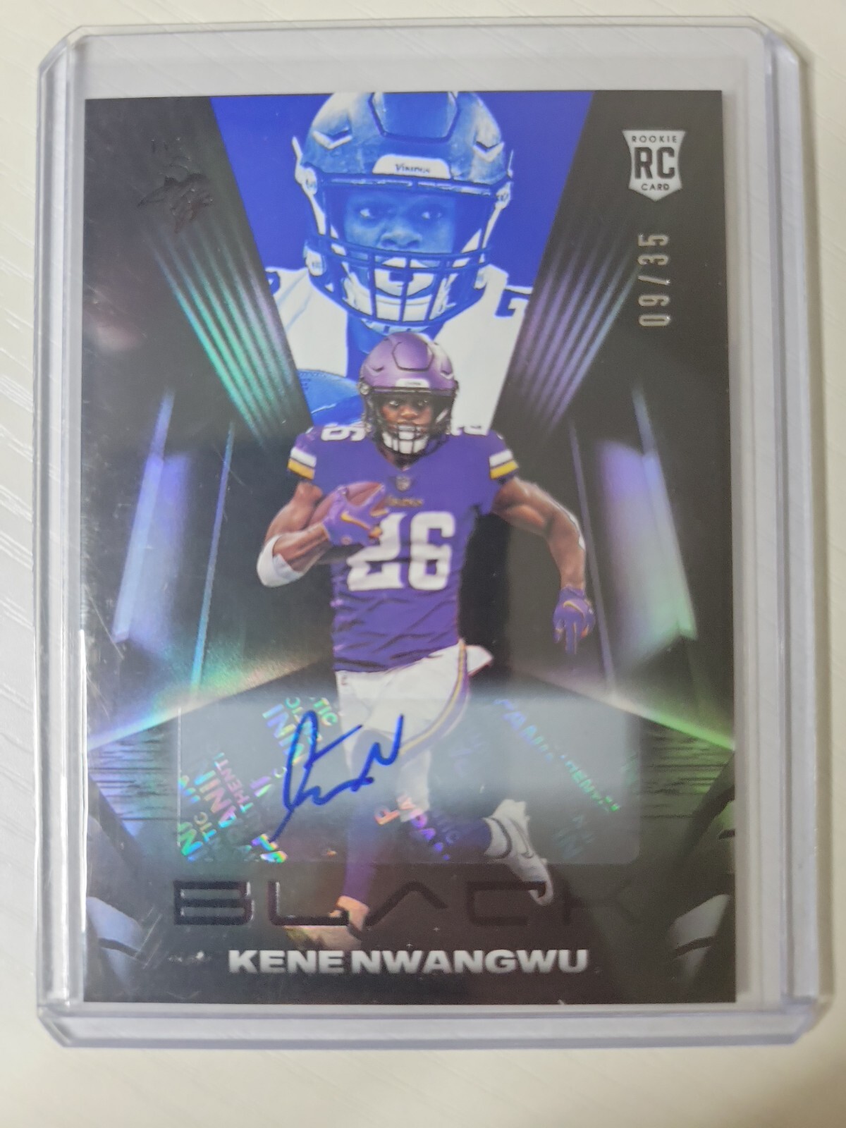 Kene Nwangwu Panini Black #135 Autograph Sapphire
