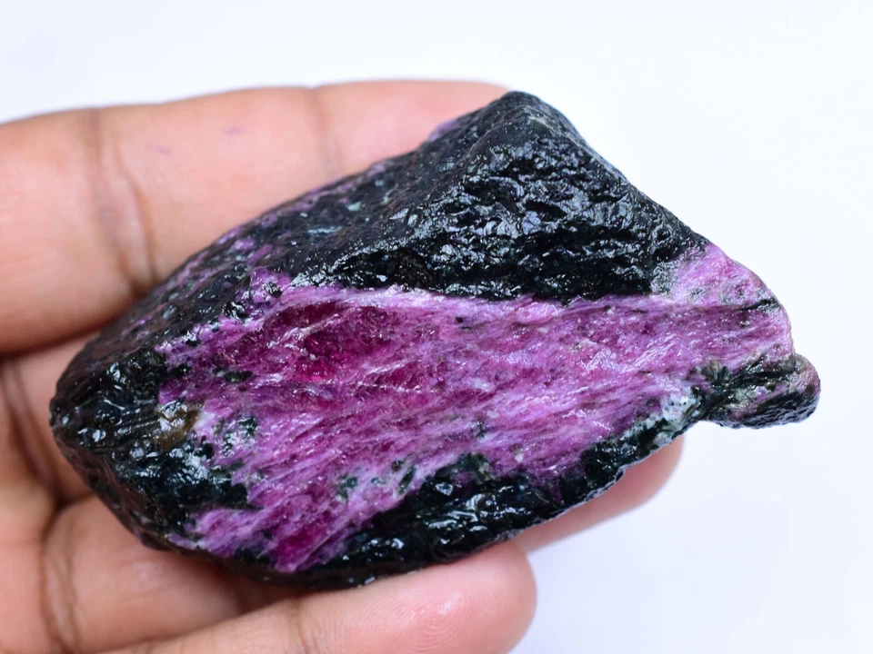 Rubí africano 100 % natural en zoisita 552,30 quilates muestra faceta áspera certificado AGL Foto 2 de 4