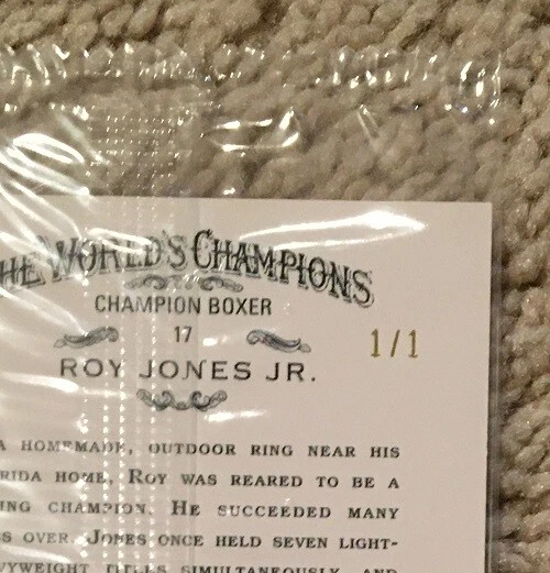 2013 ALLEN & GINTER Roy Jones Jr  1/1 UNCIRCULATED BOX TOPPER TRUE 1/1 RC ROOKIE - Image 3 of 4