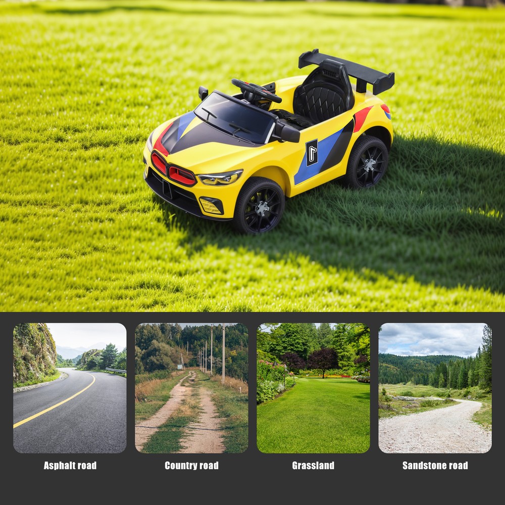 4-Wheels Kids Ride On Car, Toddler Electric Racing Car with Music Function,cm