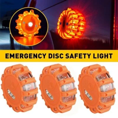 MARKENLOS 3x Warnleuchte Auto LED Warnleuchte Magnet Verkehr Unfall Panne Warnleuchte LKW