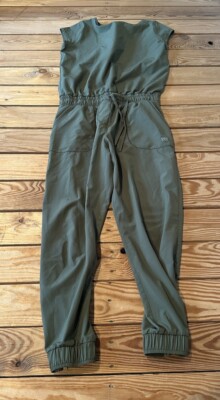 Albion Women s Cap Sleeve Cinch Waist Jumpsuit Size 2XS Olive AB