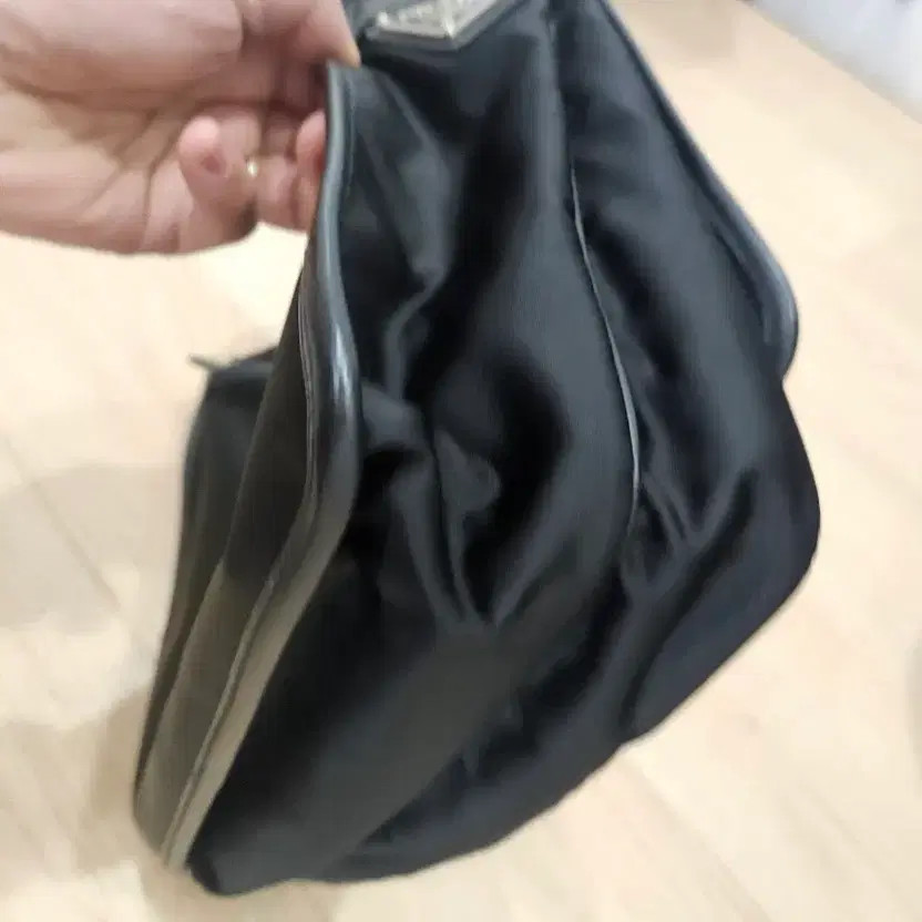 Prada Nylon Messenger Crossbody Bag Black Logo thumbnail 2