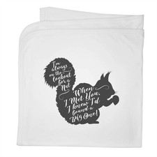 'Funny Squirrel Silhouette' Cotton Baby Blanket / Shawl BY00046790