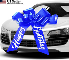 30 Inch Big Car Bow for Birthday Giant Gift Wrapping Large Blue