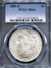 1885-O $1 Silver Morgan Dollar MS 64 PCGS # 51030824 + Bonus