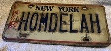 VINTAGE STATE OF New York License Plate Vanity Statue Of Liberty Homdelah Read