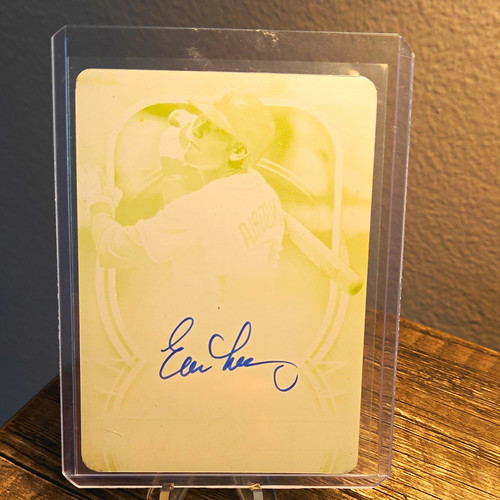 Topps Tribute 2026 Evan Longoria Rays TA-EL Auto Yellow Printing Plate 1/1
