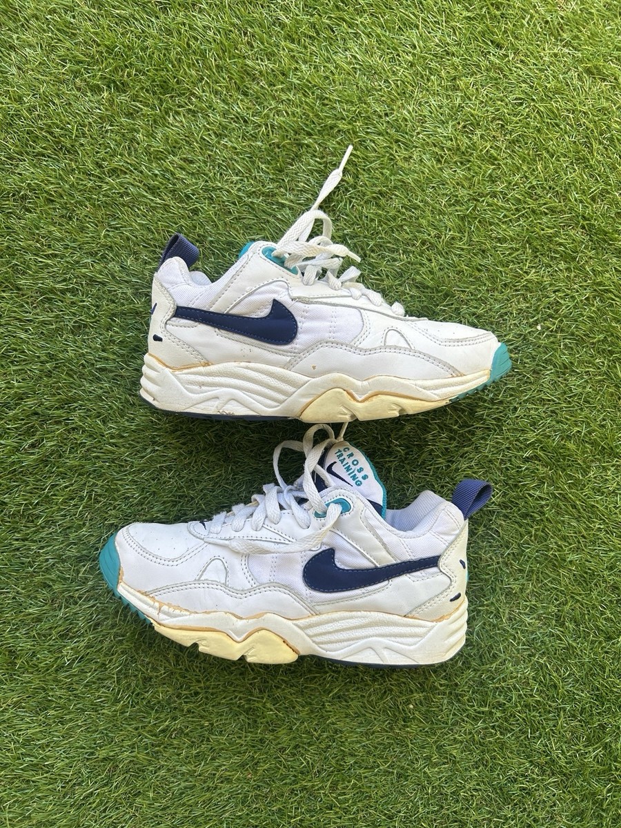 Vintage 1994 Nike Air Cross Training White/Navy/Teal – Size 7 | eBay