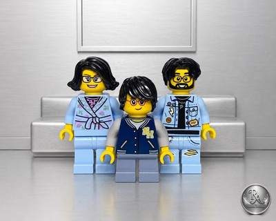 LEGO  Minifiguren   SET - Familie Mama Papa Kind Oma Opa Brille Brillenträger