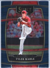 2022 Panini Select #81 Tyler Mahle Blue Retail Base Cincinnati Reds